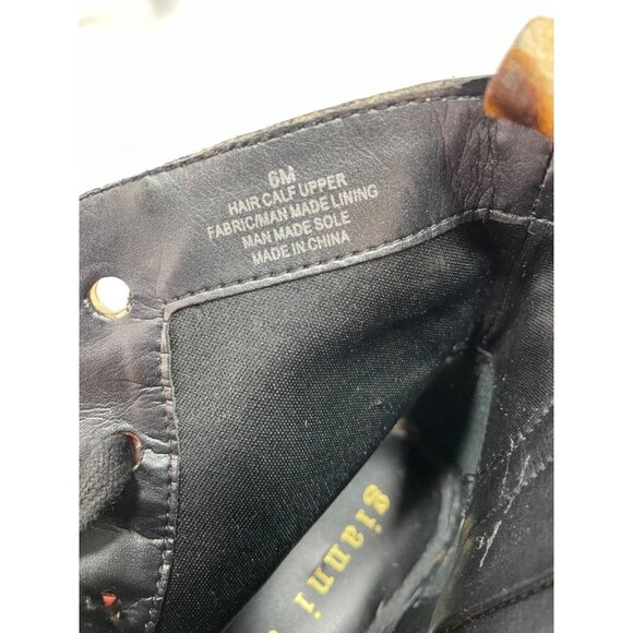 Gianni Bini Lyone size 6 Leopard Print  Calf Hair  Chain  Side Zip Combat Boot - Picture 10 of 10